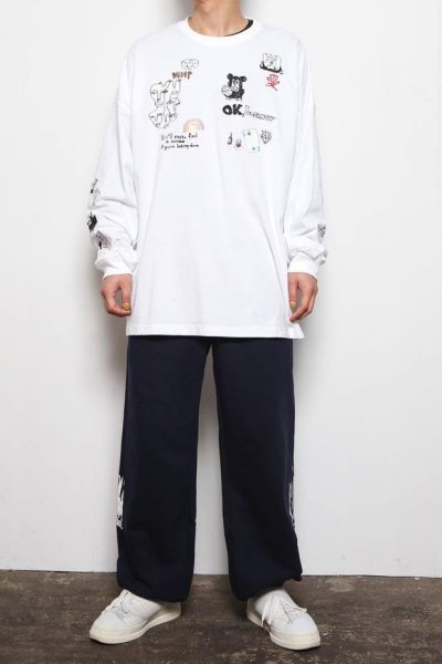 画像1: His scribble  BIG L/S TEE