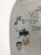 画像3: His scribble  L/S TEE (MIX GREY) (3)