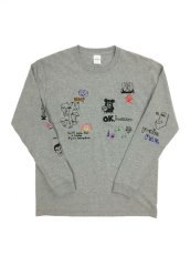 画像7: His scribble  L/S TEE (MIX GREY) (7)