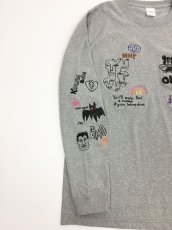 画像4: His scribble  L/S TEE (MIX GREY) (4)