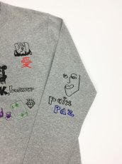 画像6: His scribble  L/S TEE (MIX GREY) (6)