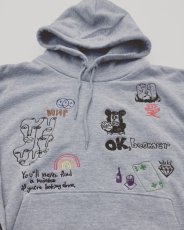 画像4: His scribble hoodie sweatshirt (4)