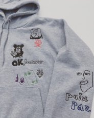 画像2: His scribble hoodie sweatshirt (2)