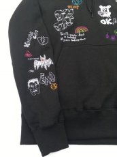 画像8: His scribble hoodie sweatshirt (8)