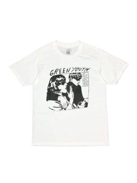 ユニークなグラフィックでシンプルな形のTシャツ。